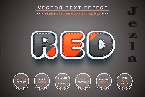 Red Editable Text Effect, Font Style - 6905820