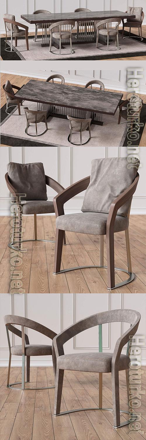 3D Models Table with chairs 008