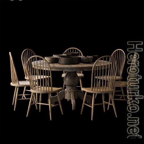 3D Models Table & chairs 009 3D Models Table & chairs 009