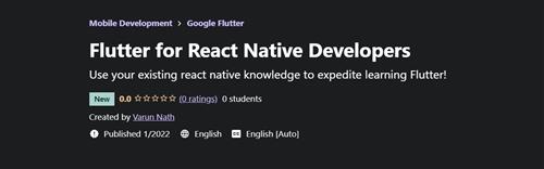 Varun Nath - Flutter for React Native Developers