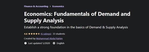 Udemy - Economics Fundamentals of Demand and Supply Analysis