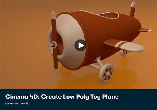 SkillShare - Cinema 4D Create Low Poly Toy Plane
