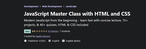 Isaiah Harrison - JavaScript Master Class with HTML and CSS