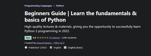 Beginners Guide - Learn The Fundamentals & Basics of Python