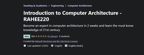 Introduction to Computer Architecture RAHEE220
