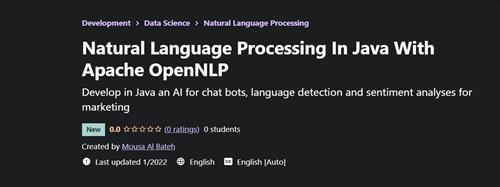 Udemy - Natural Language Processing In Java With Apache OpenNLP