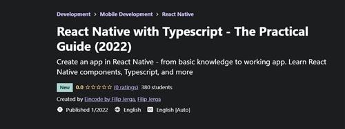 Filip Jerga – React Native with Typescript – The Practical Guide