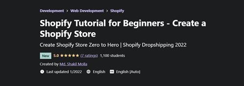 Udemy - Shopify Tutorial for Beginners - Create a Shopify Store
