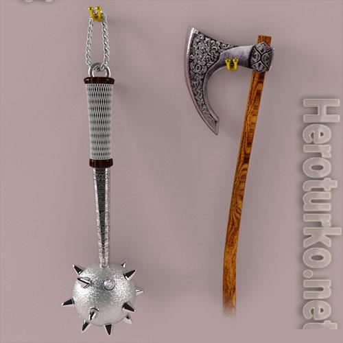 3D Models Mace and ax wall decor 3D Models Mace and ax wall decor
