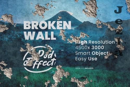 Broken wall effect photoshop