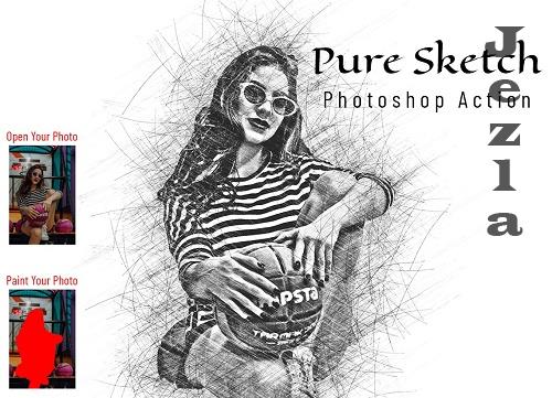 Pure Sketch Photoshop Action - 6913633