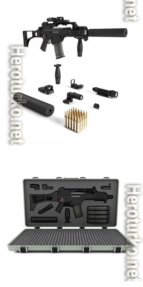3D Models H&K G36C assault rifle