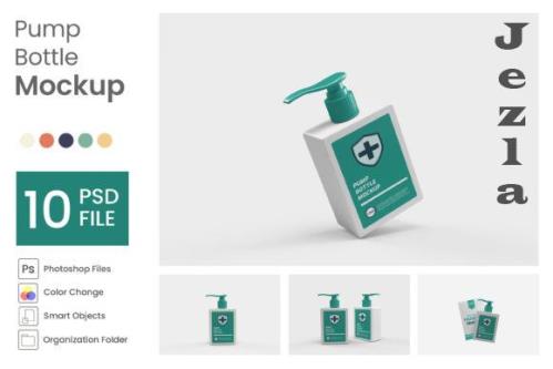 Pump Bottle Mockup - 10 PSD