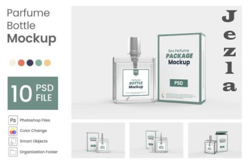 Parfume Bottle Mockup - 10 PSD