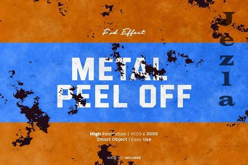 Metal paint peeling off psd effect