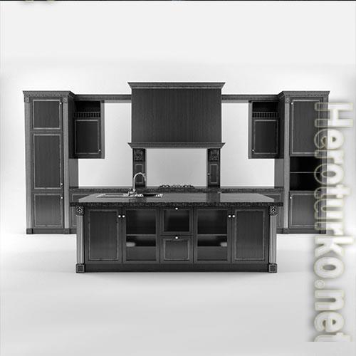 Kitchen set in black 05 Kitchen set in black 05