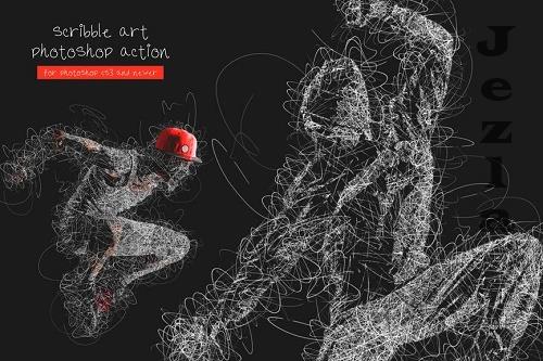 Scribble Art Photoshop Action Scribble Art Photoshop Action