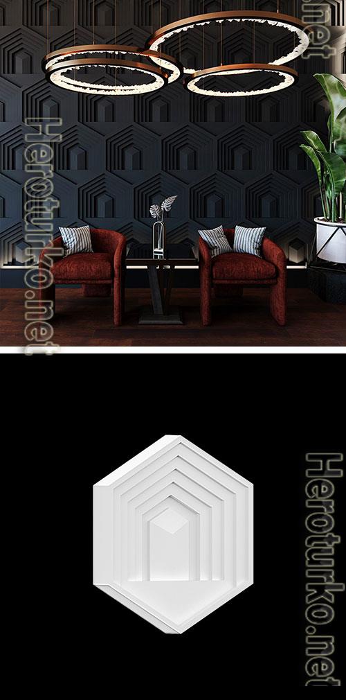 3D panel HEXAGON TEMPLE 3D panel HEXAGON TEMPLE