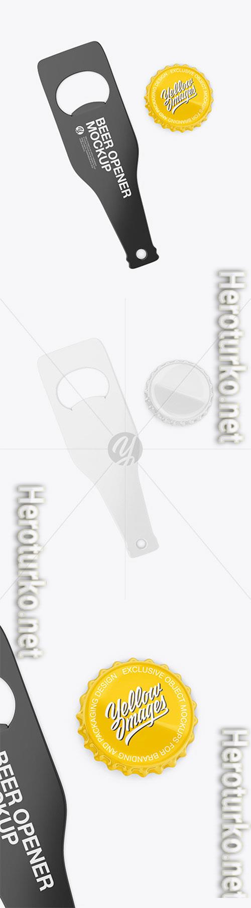 Glossy Bottle Opener with Cap 72404