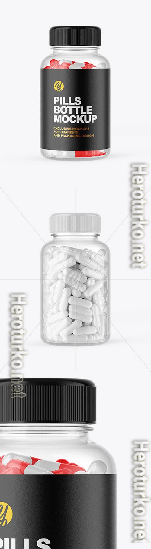 Clear Pill Bottle Mockup 72595