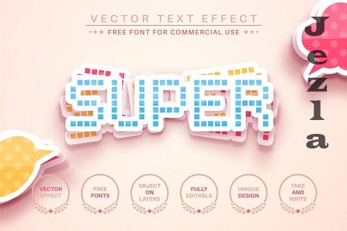 Pixel Sticker - Editable Text Effect - 6918514 Pixel Sticker - Editable Text Effect - 6918514