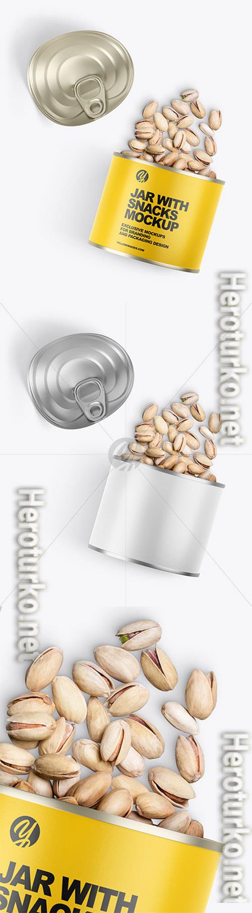 Jar with Snacks Mockup 72300