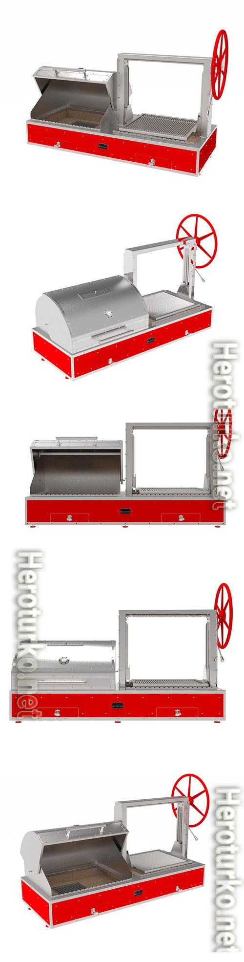 3D Charcoal grill Corvett 1800