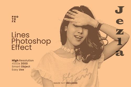 Lines effect photoshop
