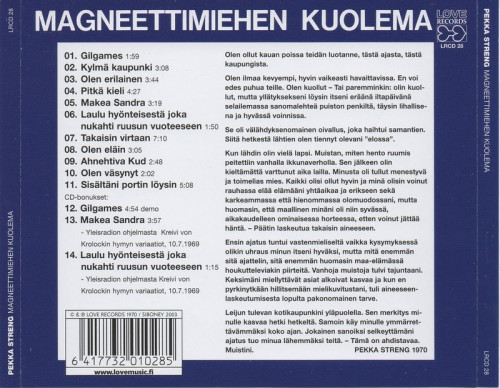 Pekka Streng & Tasavallan Presidentti - Magneettimiehen Kuolema (1970) (2003) Lossless