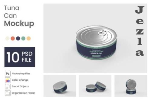 Tuna Can Mockup - 10 PSD