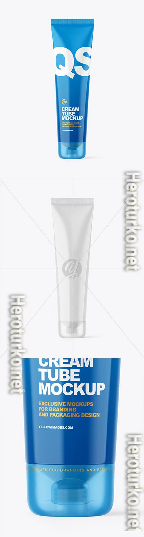 Glossy Cosmetic Tube Mockup 72665