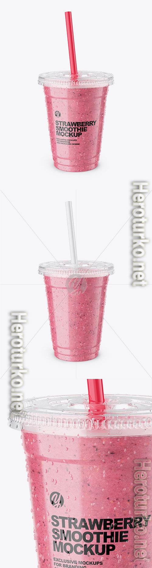 Strawberry Smoothie Cup with Straw 72712 Strawberry Smoothie Cup with Straw 72712