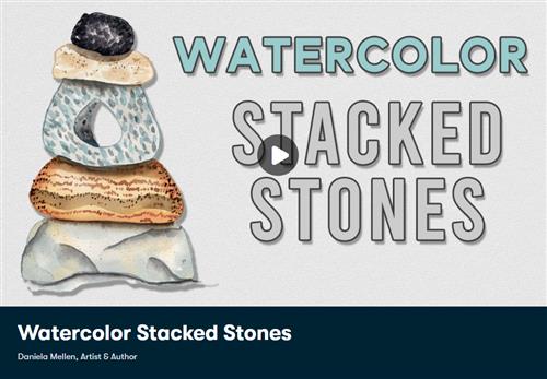 Daniela Mellen - Watercolor Stacked Stones