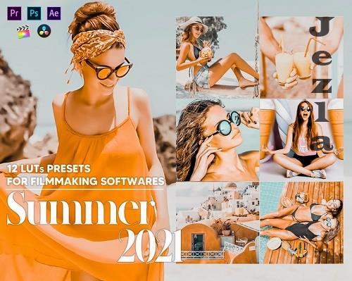 12 Summer 2021 Video LUTs Presets, Peachy LUT Preset, Orange Filter