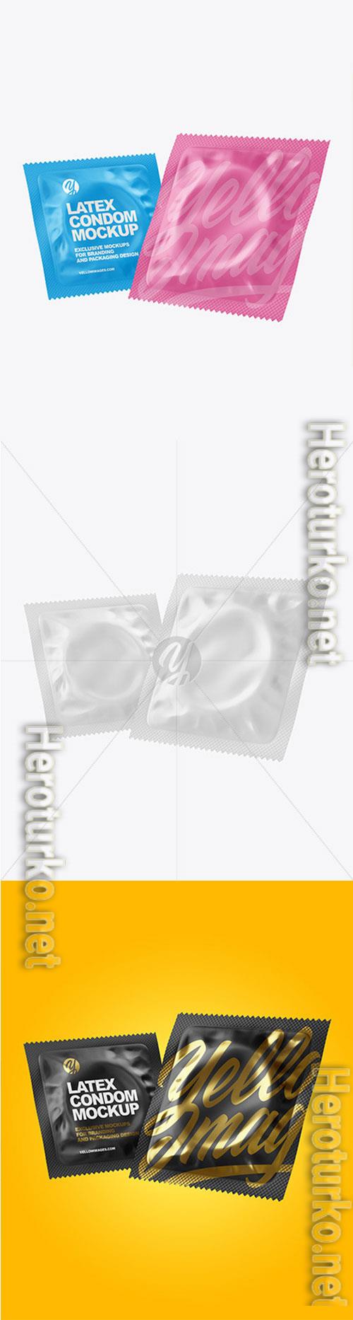 Two Matte Condom Packaging Mockup 70780 Two Matte Condom Packaging Mockup 70780