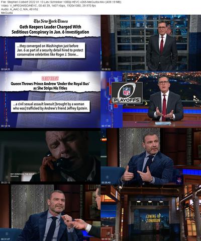 Stephen Colbert 2022 01 13 Liev Schreiber 1080p HEVC x265 