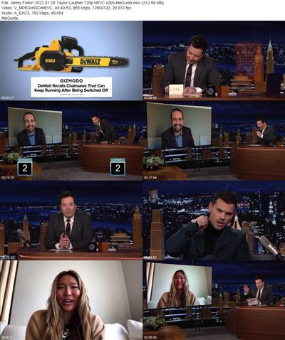 Jimmy Fallon 2022 01 28 Taylor Lautner 720p HEVC x265 