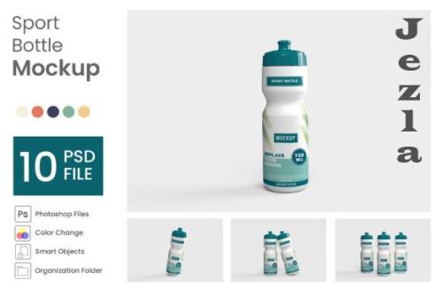 Sport Bottle Mockup - 10 PSD