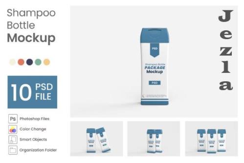 Shampoo Bottle Mockup  - 10 PSD
