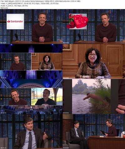 Seth Meyers 2022 01 25 Justice Sonia Sotomayor 1080p HEVC x265 