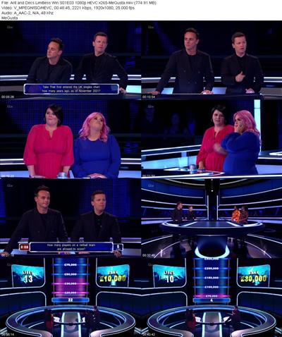 Ant and Decs Limitless Win S01E03 1080p HEVC x265 