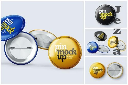 Pin Button Mockup Set - JR5XQ55