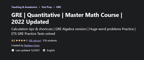 GRE - Quantitative Master Math Course 2022 Updated