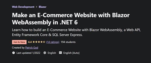 Udemy - Make an E-Commerce Website with Blazor WebAssembly in .NET 6