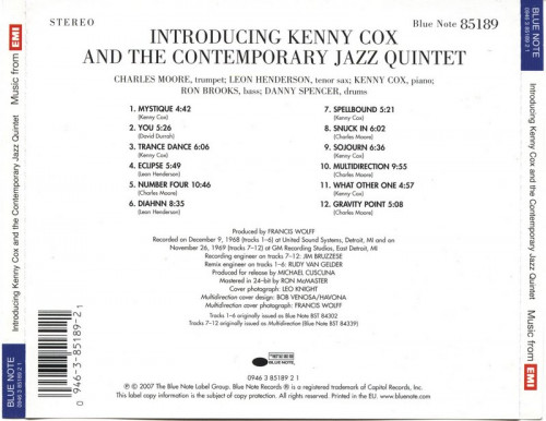 Kenny Cox - Introducing Kenny Cox and The Contemporary Jazz Quintet (2007) Lossless