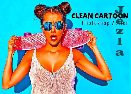 Clean Cartoon Photoshop Action - 6931855