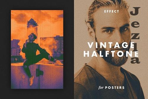 Vintage Halftone Effect for Posters - 6927273
