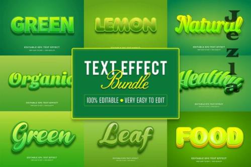 Editable 3D Text Effect Bundle - 10 Eps