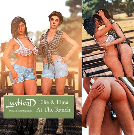 Lustie3d - Ellie and Dina - At The Ranch 3D Porn Comic