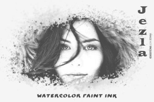 Watercolor Paint Ink Psd